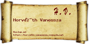 Horváth Vanessza névjegykártya